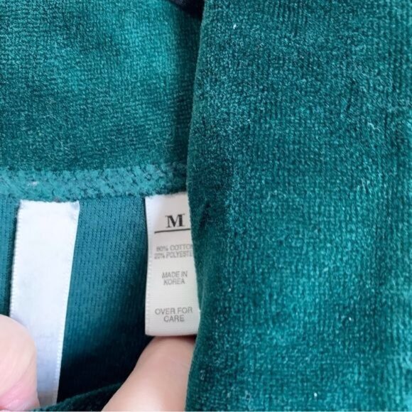 Vintage Victoria Secret Country Green Velvet Top & Pants Pajamas Set Size M - Picture 9 of 11